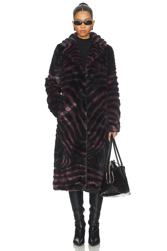 view 2 of 4 ABRIGO GONZO in Striped Burgundy