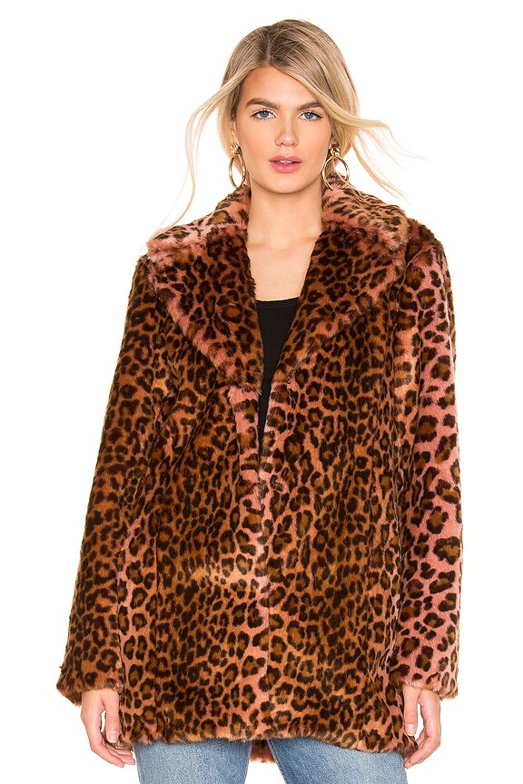 view 2 of 5 Perfect Faux Fur Jacket in Ocelot