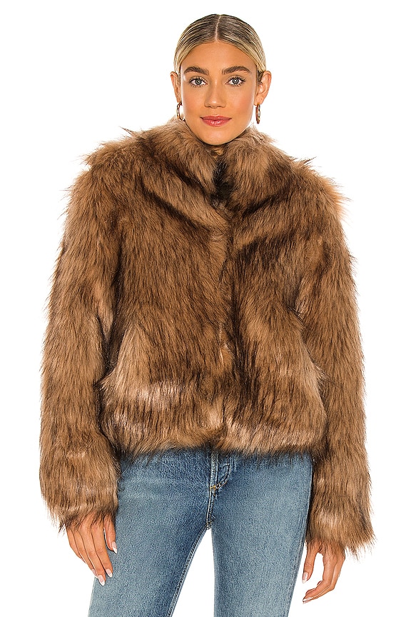 view 2 of 5 Unreal Faux Fur Delish Jacket in Mocha