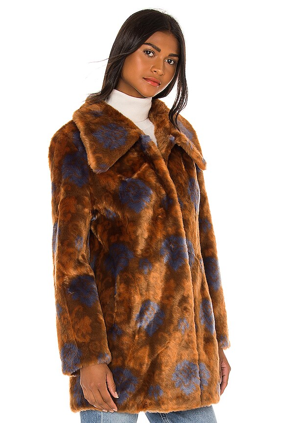 view 2 of 4 Nostalgia Coat in Amber & Teal