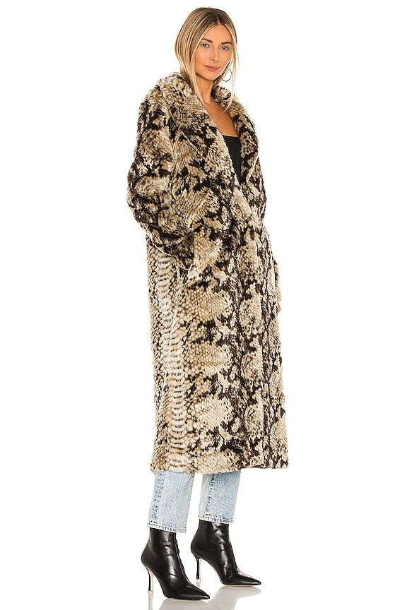 view 2 of 3 Madam Grace Faux Fur Coat in Natural Serpent