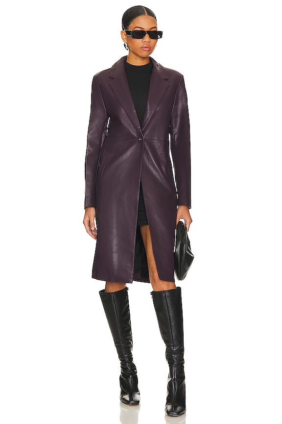 view 2 of 4 TRENCH MACK in Aubergine