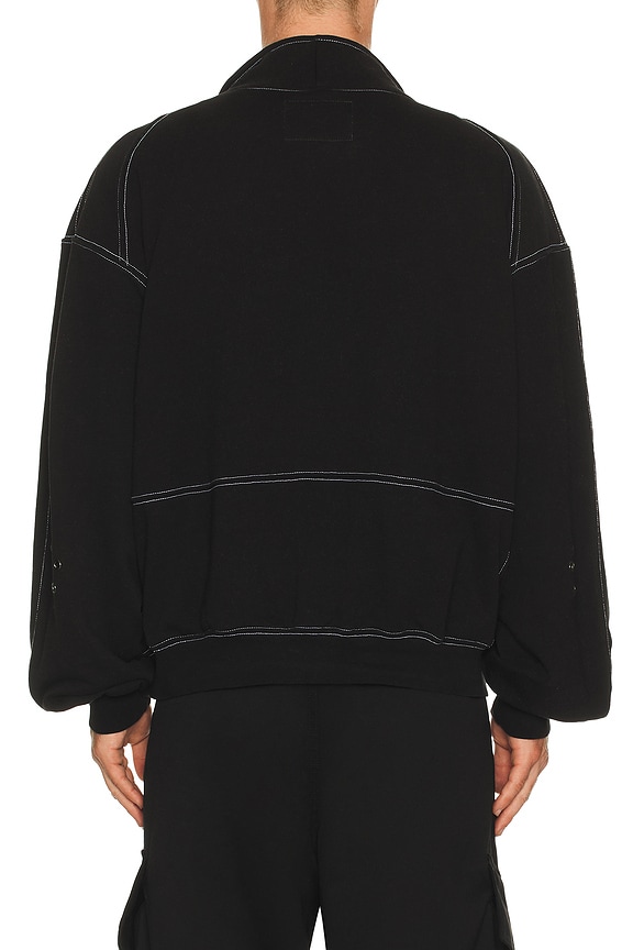 view 2 of 5 UPRS Floral Eyelet Half Zip in Black