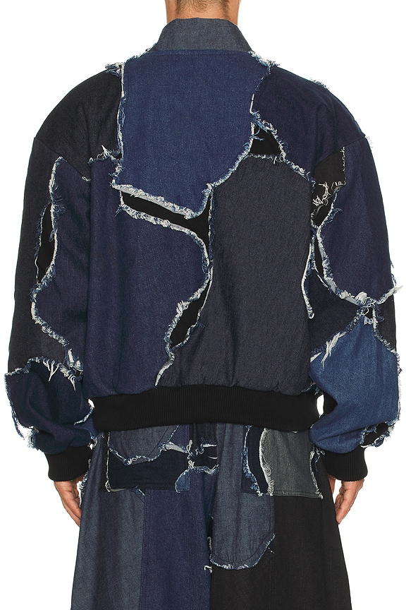 view 2 of 5 UPRS Camo Bomber Jacket in Denim Multi