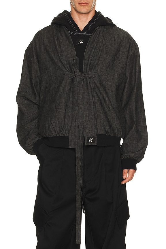 view 2 of 4 UPRS Yin Yang Bomber Jacket in Denim Multi