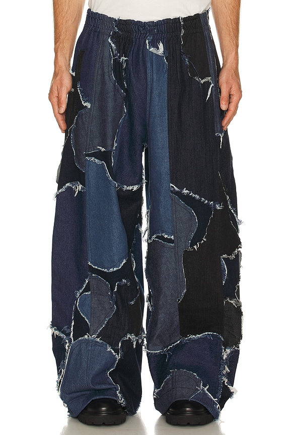 view 1 of 6 UPRS Camo Bomber Pant in Denim Multi