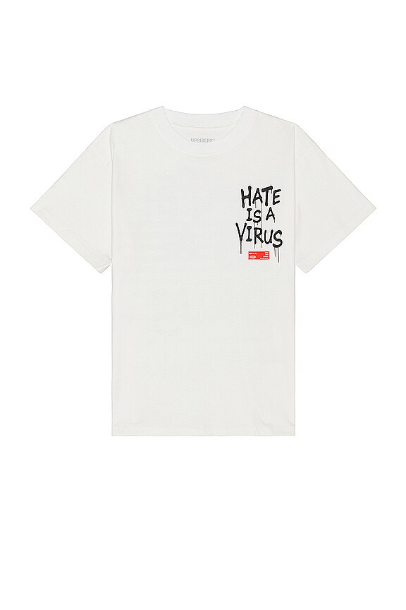 view 2 of 3 Hate is a Virus Tee in White