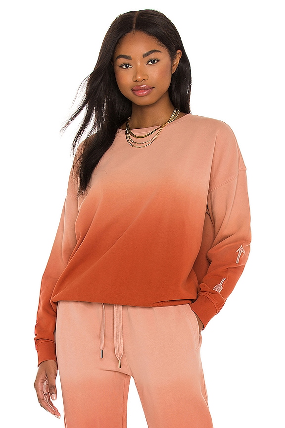 view 1 of 4 Ombre Alena Crew Sweatshirt in Orange