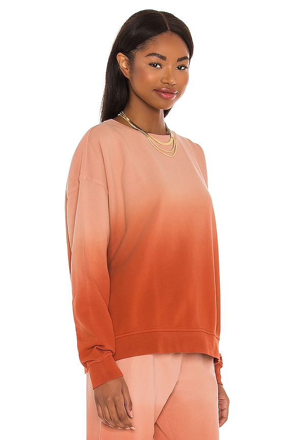 view 2 of 4 Ombre Alena Crew Sweatshirt in Orange