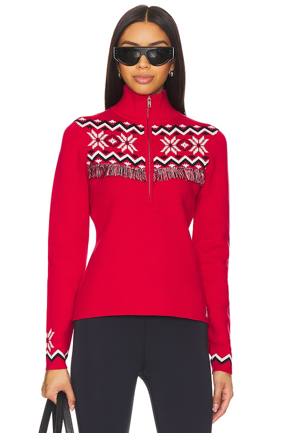 view 2 of 6 Keystone Blanche Half Zip Sweatshirt in Chilli