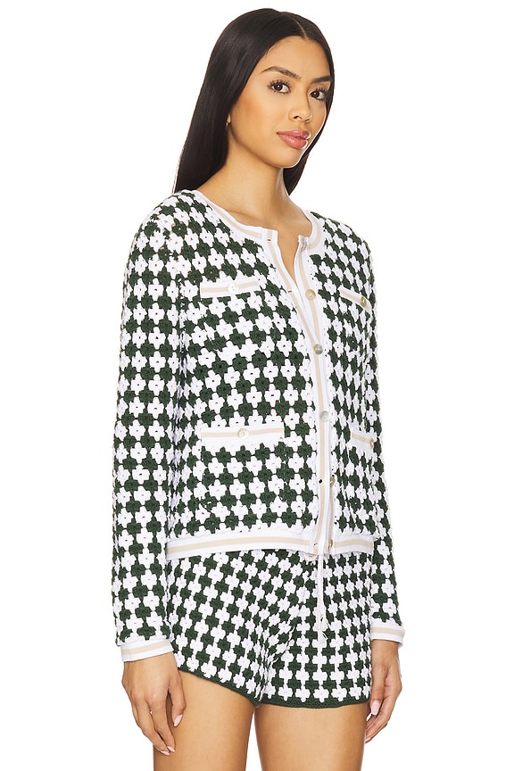 view 2 of 5 Portobello Crochet Cardigan in Green