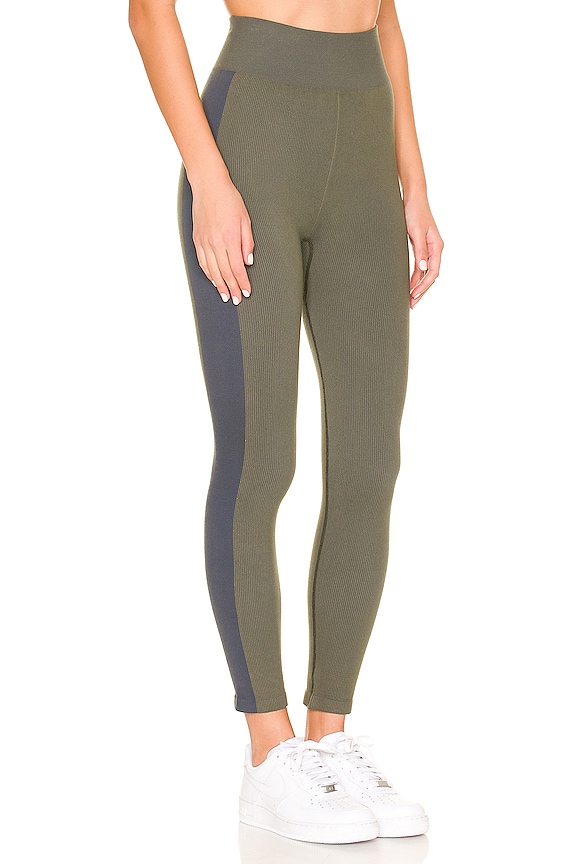 view 2 of 4 Circular Knit Midi Legging in Green