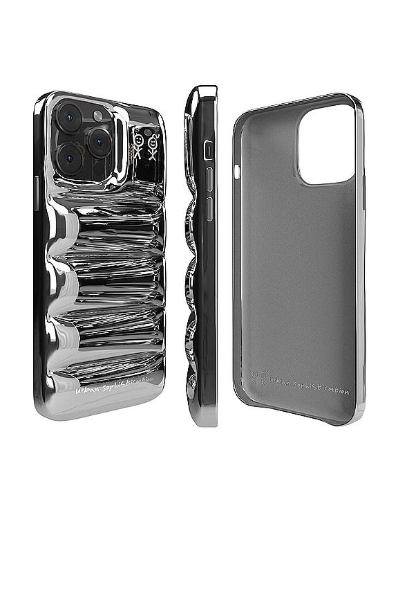 view 2 of 3 Iphone 15 Pro Max Glazed Puffer Case in Silver