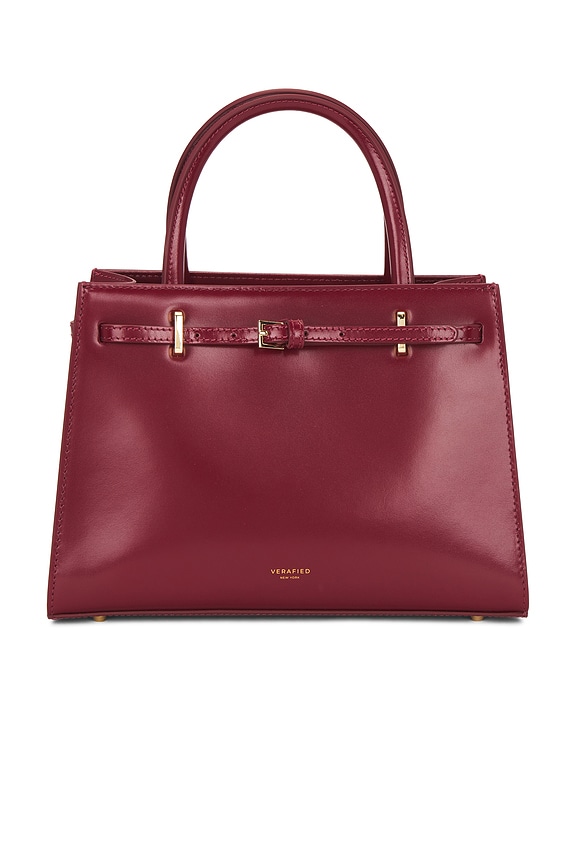 view 2 of 5 BOLSO TOTE PEQUEÑO TIPO LIBRO in Maroon