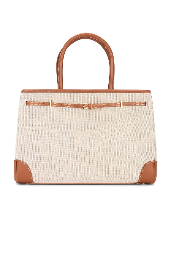 view 2 of 5 33 Canvas Book Tote Bag in Brown