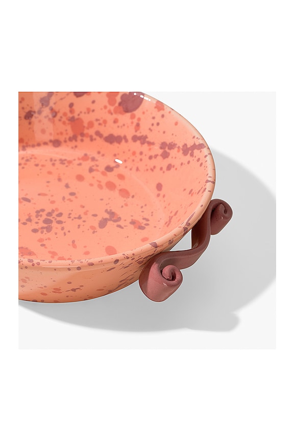 view 2 of 4 A Table Serving Salad Bowl in Coral