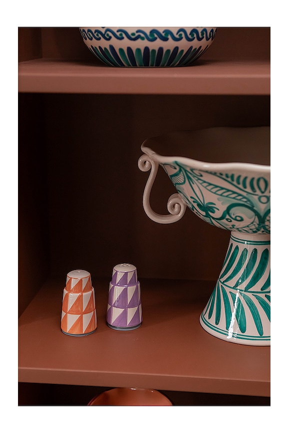 view 2 of 3 Salt N'pepa Shakers in Coral & Lilac