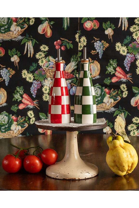 view 2 of 2 x REVOLVE Oily Baby Oil Pourer in Green Checkerboard