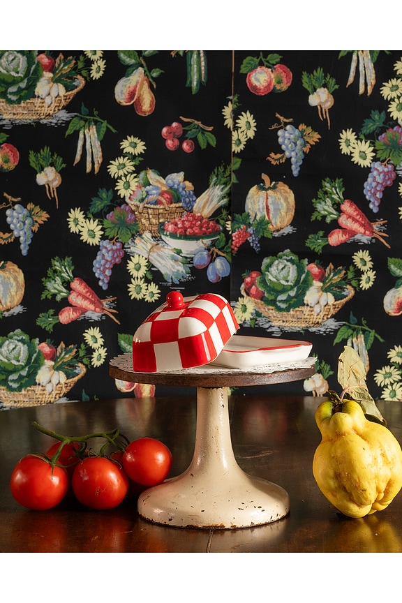 view 2 of 4 x REVOLVE Buttercup Butter Dish in Red Checkerboard