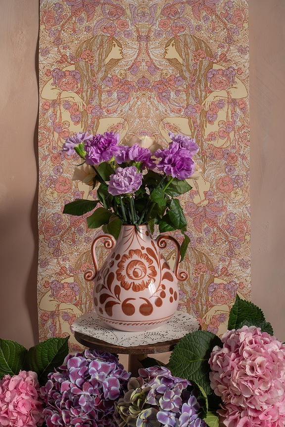 view 2 of 9 Amphora Vase in Lilac & Cacao