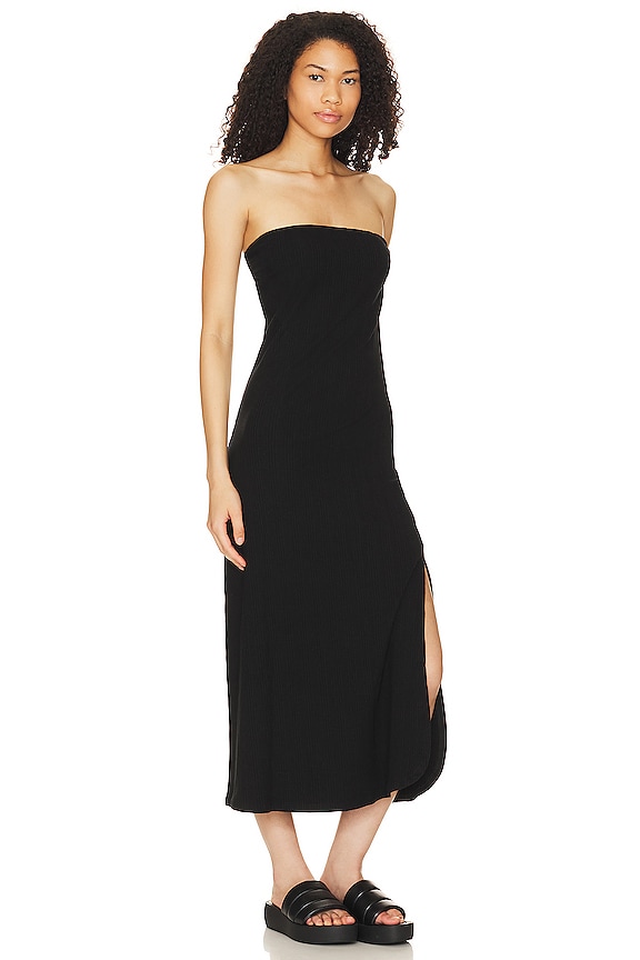 view 2 of 3 Strapless West Dress in Black Organic Rib