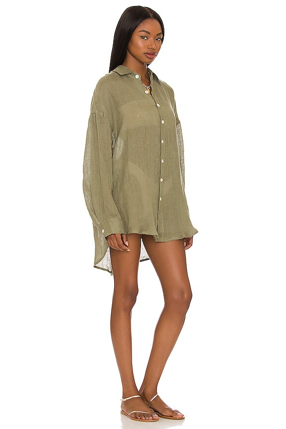 view 2 of 3 ROBE CHEMISE PLAYA in Agave