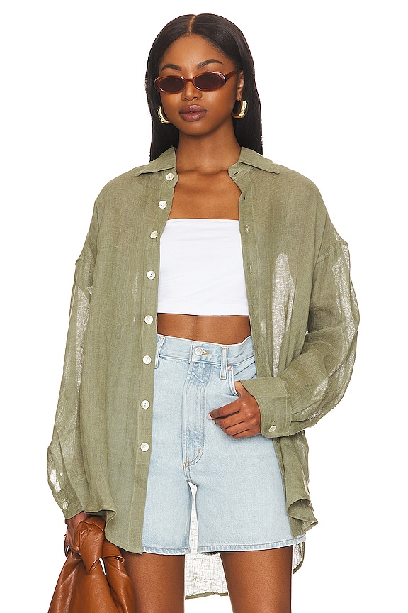 view 1 of 5 ROBE CHEMISE PLAYA in Agave