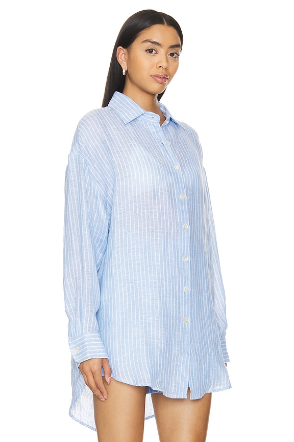 view 2 of 5 Playa Boyfriend Shirt in Summer Stripe