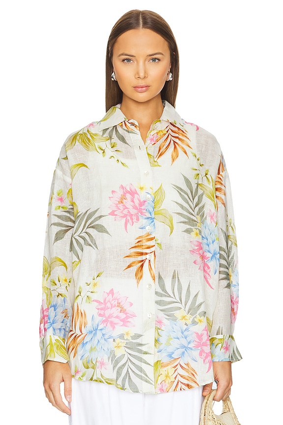 view 2 of 5 PLAYA 보이프렌드 셔츠 in Summer Bloom