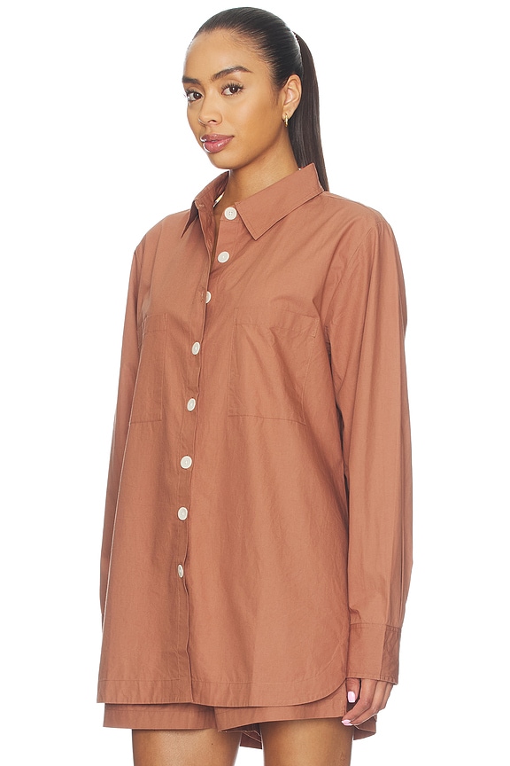 view 2 of 4 CAMISA ABOTONADA NADIA in Brown