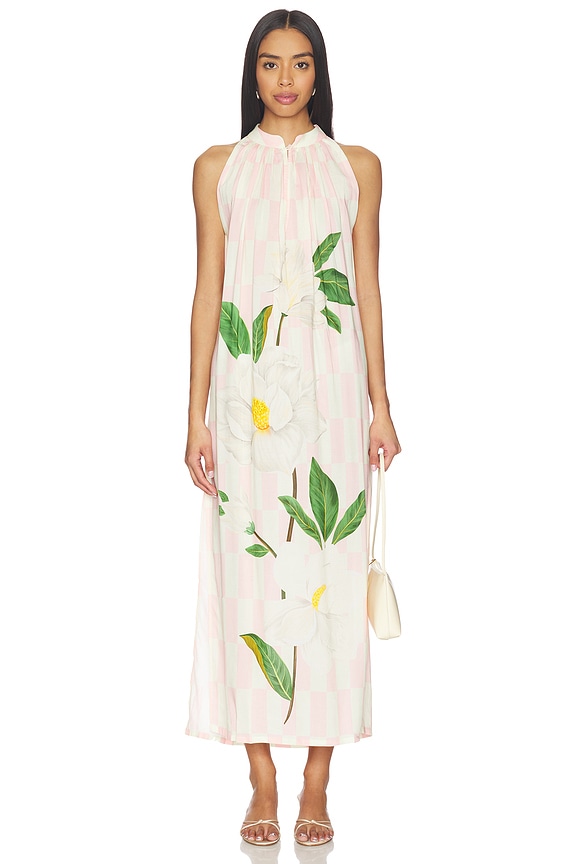 view 2 of 5 ROBE SUNDOWNER in Blush & Ivory Magnolia And Checks Panel