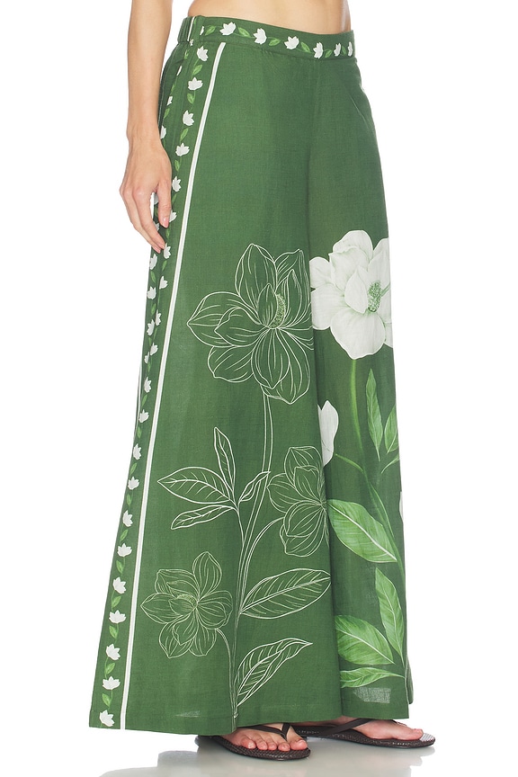 view 2 of 6 Magnolia Flared Pants in Emerald Magnolia Flared