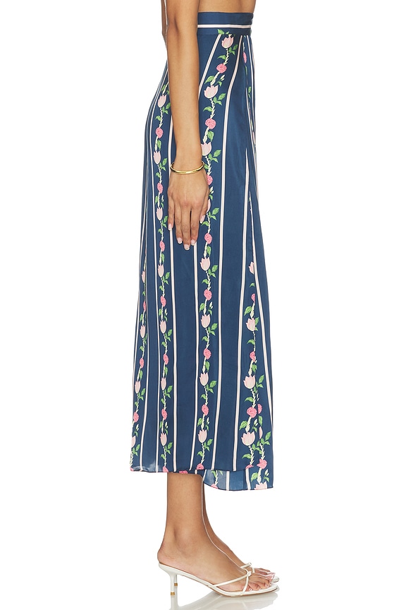 view 2 of 6 JUPE TORAN in Navy Blue Lotus Border