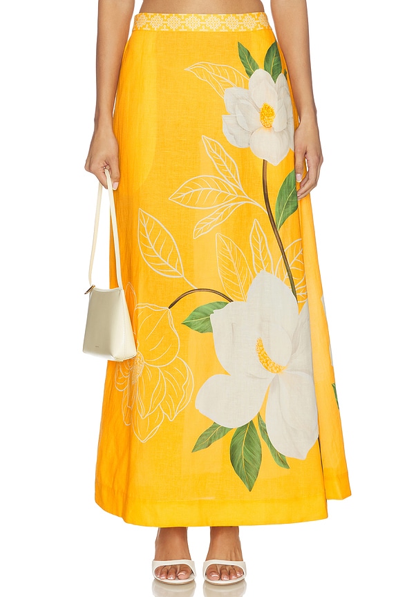 view 1 of 6 Magnolia Maxi Skirt in Positano Magnolia And Linear Panel