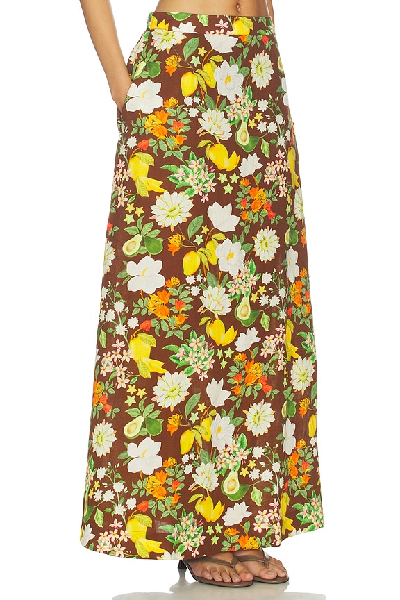 view 2 of 6 FALDA SKIT in Chocolate Brown Realistic Multi Motif