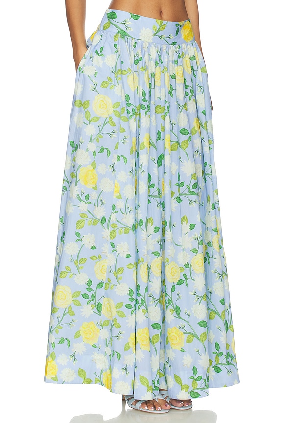 view 2 of 6 JUPE PANELED in Ice Blue, Yellow Rose & Mogra