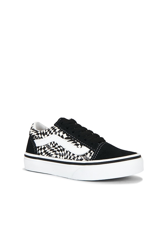 view 2 of 6 Kids Old Skool Sneaker in Warp Black & Marshmallow