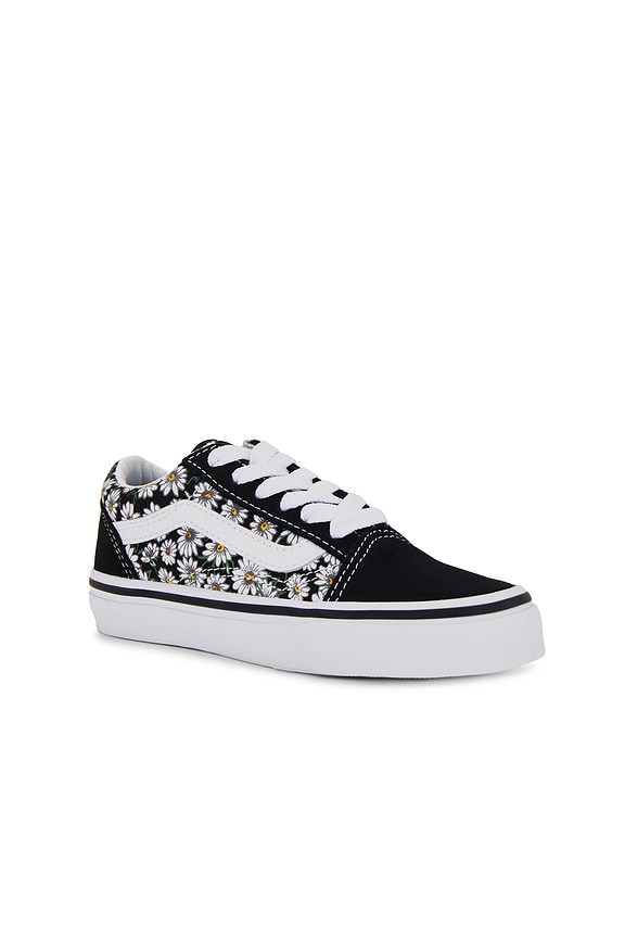 view 2 of 6 Kids Old Skool in Daisies Black & True White