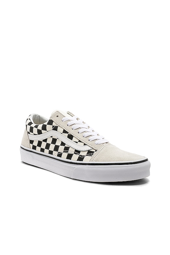 view 2 of 6 Checkerboard Old Skool in White & Black