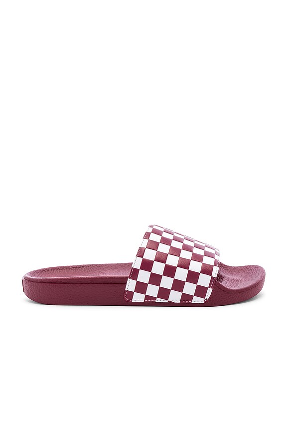 view 2 of 5 Checkerboard Slides in Rhumba Red & White