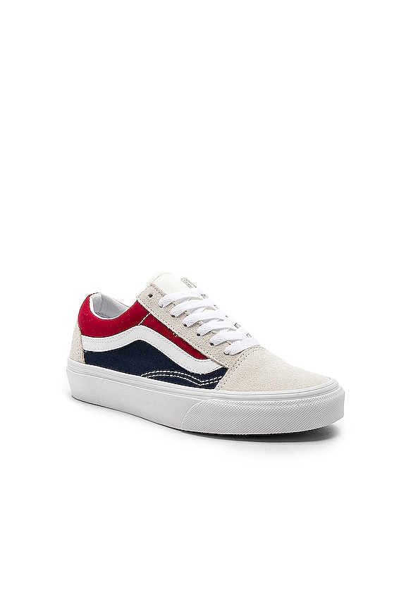 view 2 of 6 Old Skool in White & Red & Dress Blues