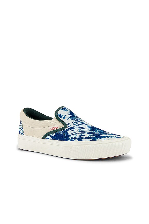 view 2 of 6 Comfycush Slip-On Tie-Dye in Antique White & Bistro Green