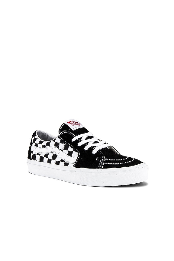 view 2 of 6 SK8-Low in Black & Checkerboard