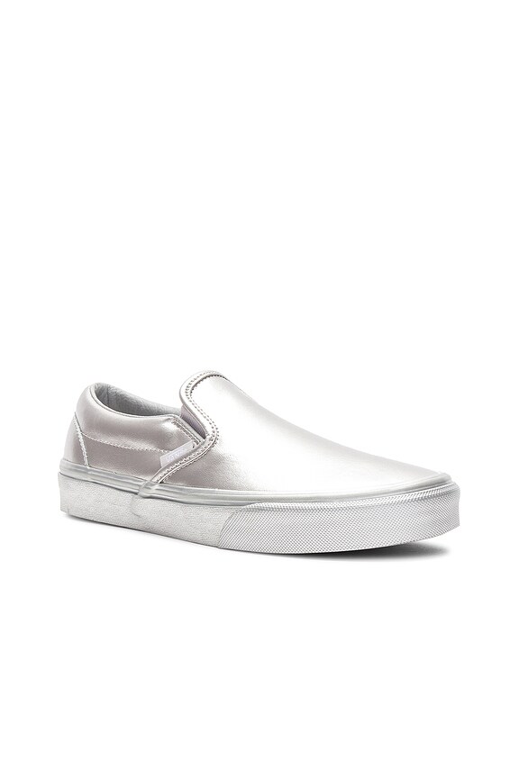 view 2 of 6 Metallic Sidewall Classic Slip-On Sneaker in Silver