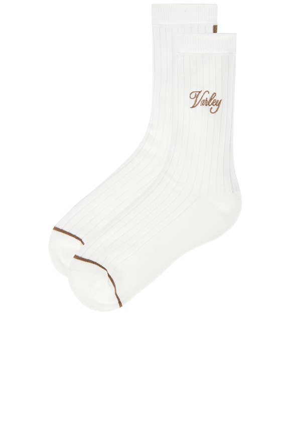 view 2 of 2 Ivan Light Rib Sock in Snow White