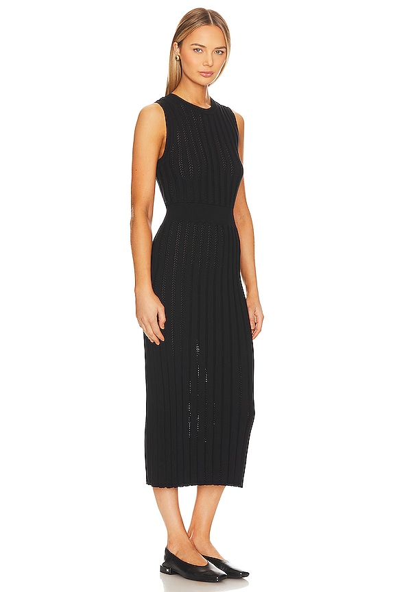 view 2 of 3 ROBE MI-LONGUE FLORIAN in Black