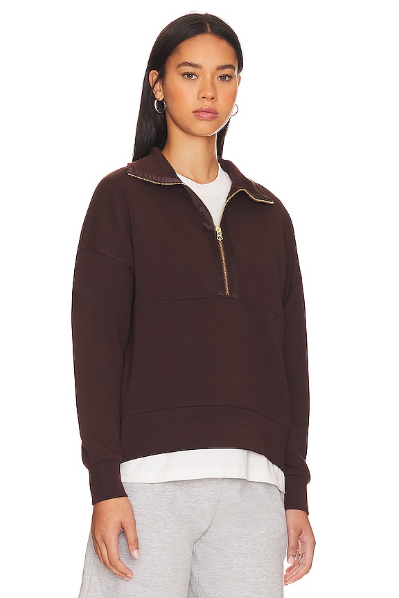 view 2 of 4 Keller Half Zip Pullover in Coffee Bean