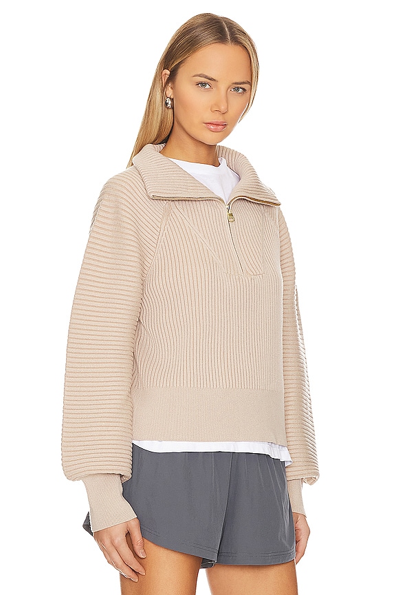 view 2 of 4 Reid Half Zip Sweater in Cement