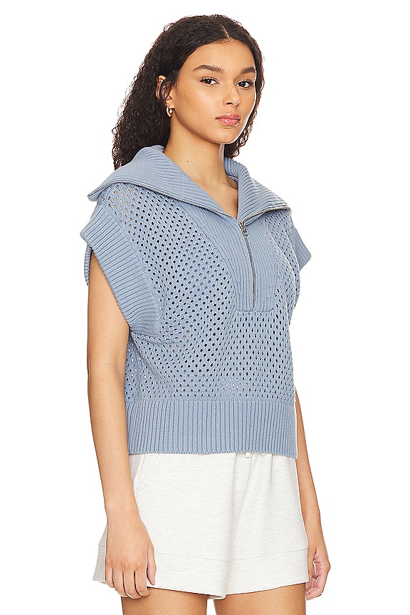 view 2 of 4 Mila Half Zip Sweater in Ashley Blue