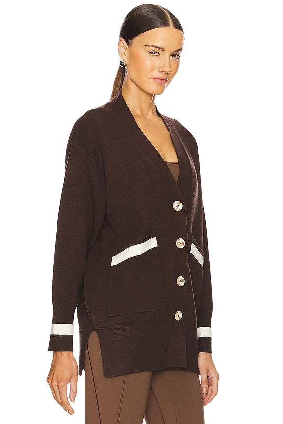 view 2 of 4 GILET LONG RELAXED RAVI in Coffee Bean